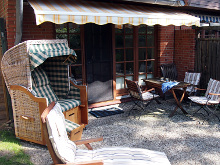 Terrasse der Ferienwohnung Dorfperle in Sankt Peter-Ording Ferienwohnung in Sankt Peter-Ording